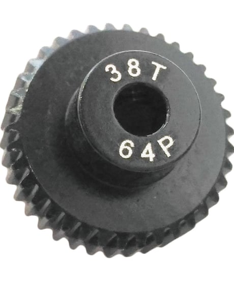 【IP-6438B】7075 ハードコートピニオンギヤ ブラック 64ピッチ 38T