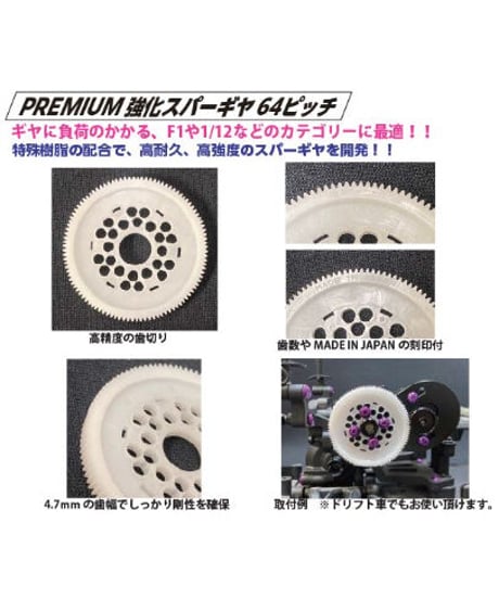 PREMIUM 強化スパーギヤ 64ピッチ