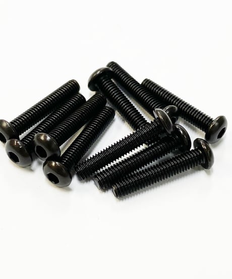 【TSB-16BK】M3六角ボタンビス ブラック 16mm