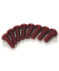 【TJB-08RE】S-Line 7075 M3六角ボタンビス 8mm レッド