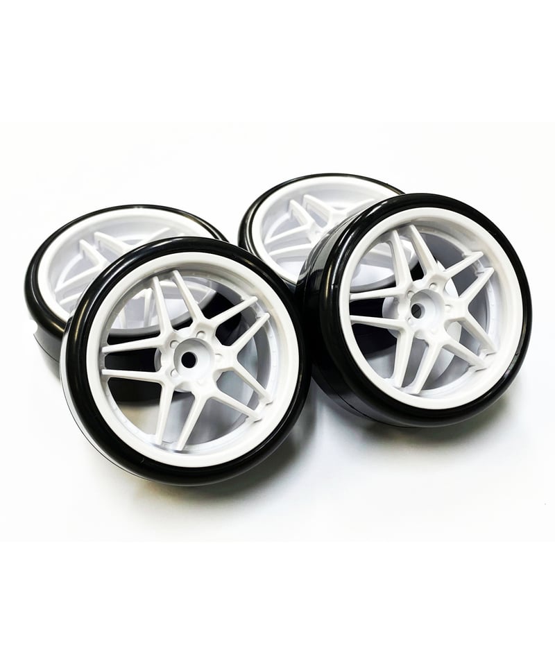 HD-012WH】ホイルはめ込み済みドリフトタイヤ（BRW03ホイル オフセット