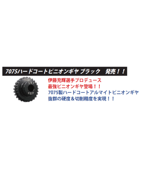 【IP-4836B】7075 ハードコートピニオンギヤ ブラック 48ピッチ 36T