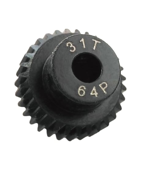 【IP-6431B】7075 ハードコートピニオンギヤ ブラック 64ピッチ 31T