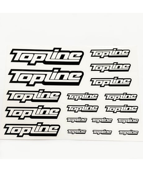 【TP-106】TOPLINEオリジナル切り文字ステッカー typeA マットブラック （中抜き）