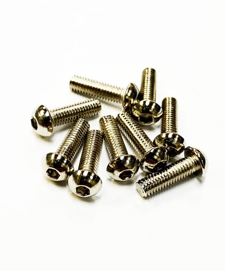 【TSB-10NI】M3六角ボタンビス ニッケルクローム 10mm