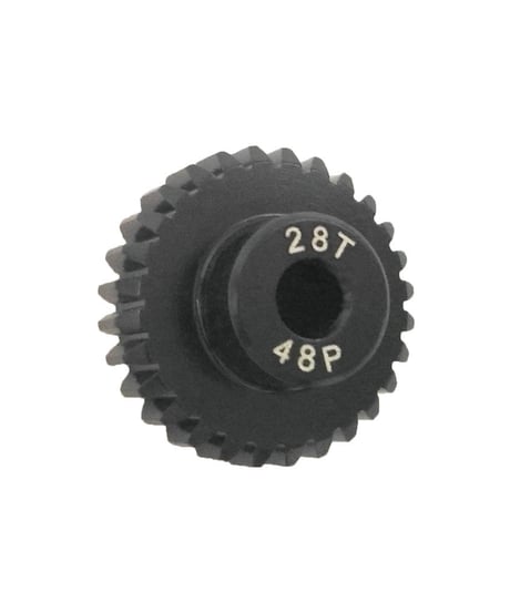 【IP-4828B】7075 ハードコートピニオンギヤ ブラック 48ピッチ 28T