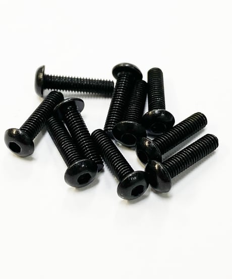 【TSB-12BK】M3六角ボタンビス ブラック 12mm