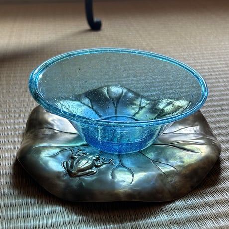 ヘラートガラス器 blue