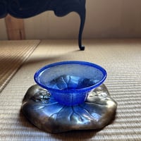 ヘラートガラス器 cobalt blue
