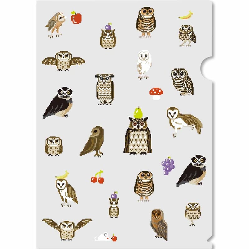 クリアファイル] ドット絵フクロウ's | AKIBA FUKUROU ONLINE SHOP