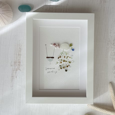 『Lively Grays' Christmas.*.*』シーグラスアート Lively Grays' Christmas.*.*』シーグラスアート Lively Grays