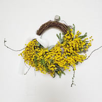 ミモザのyellow mini wreath