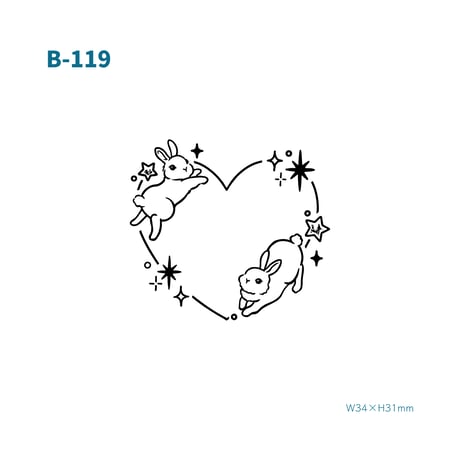 Karisome｜heart rabbit【B-119】