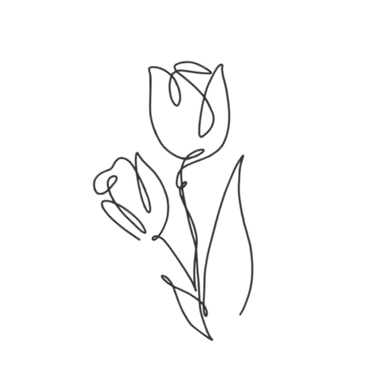 チュ－リップ モノクロ原画 3da3e32b2eb111f1224d0164cc1cc3