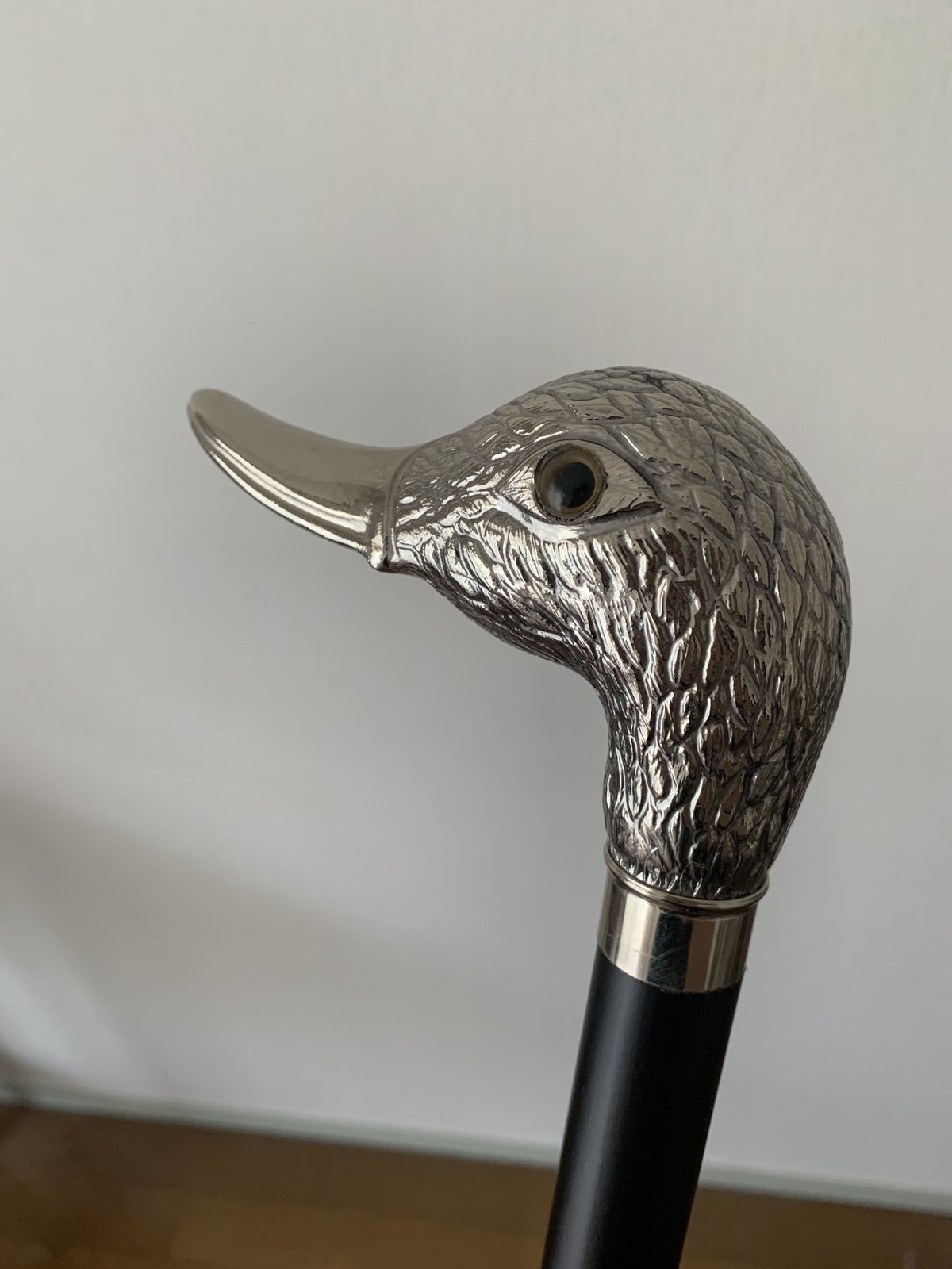 ステッキ 杖 アヒル カモ 鳥 黒 木製ステッキ ブラック 介護用杖 昭和レトロ ステッキ 杖 アヒル カモ 鳥 黒 木製ステッキ ブラック 介護用杖 昭和