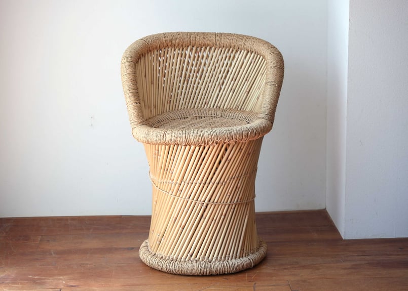 パキスタン・葦と藁編みの背もたれ付椅子 | GALLERY GRANPIE Online Tokyo
