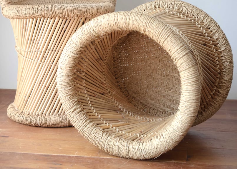 パキスタン・葦と藁編みのスツール/大 | GALLERY GRANPIE Online Tokyo