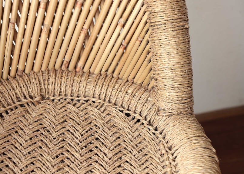パキスタン・葦と藁編みの背もたれ付椅子 | GALLERY GRANPIE