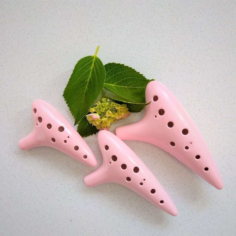 オカリナ ピンク 笠間焼 - 楽器 その他