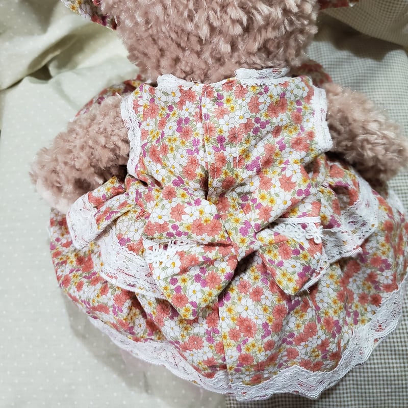 専用 シェリーメイ ハンドメイド チュール ワンピース パープルお花・オレンジ色 専用 シェリーメイ ハンドメイド チュール ワンピース パープル