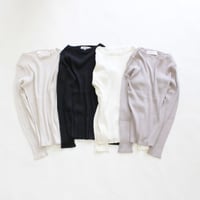 HIGH TWIST COTTON KNIT - BOAT NECK PULL OVER：ハイ...