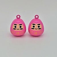 sH2O-006_幸せのダルマ水琴鈴パーツ 2個セット（恋愛成就/ピンク）