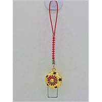 H2O-015_華鈴 菊 根付紐付き（朱赤）