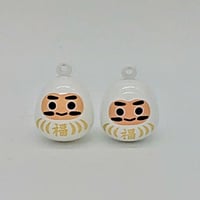 sH2O-007_幸せのダルマ水琴鈴パーツ 2個セット（健康成就/白）