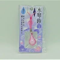 H2O-018_水琴鈴雫型根付け（ピンク）