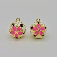 sH2O-012_華鈴パーツ 桜 2個セット（白+ピンク）