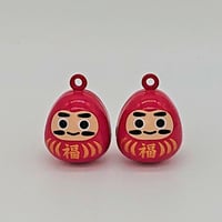 sH2O-008_幸せのダルマ水琴鈴パーツ 2個セット（必勝祈願/赤）