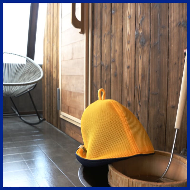 草加健康センター ベストサウナハット コラボ商品 良質蒸温 ブラック