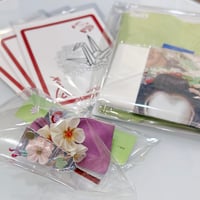 【1月】舞妓さん尽くし　1月の花簪『松竹梅』型押し懐紙と、稲穂簪から３粒入った縁起物・目録塗り絵のポストカード付き　送料込（限定３）