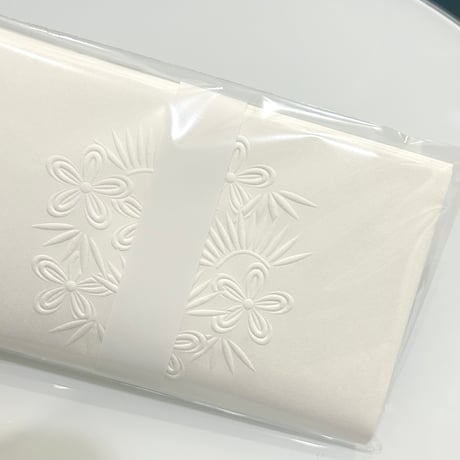 【1月】舞妓さん尽くし　1月の花簪『松竹梅』型押し懐紙と、稲穂簪から３粒入った縁起物・目録塗り絵のポストカード付き　送料込（限定３）