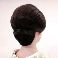 髷タイプのヘアピース【オーダー品：ダークブラウン】（簡易和装ヘアセット）