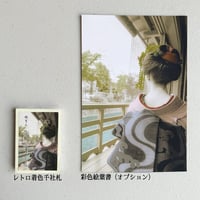 レトロな着色写真の千社札（同柄100枚）