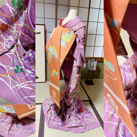 【２月その２】舞妓さんの髪型・芸妓さんのお道具クリアファイルと舞妓さんの衣装で作ったコレクションノート（紫苑）と舞妓さんの一年間の花簪シールシートの3点セット　送料込（限定２）