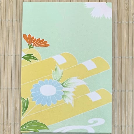 舞妓さんの衣装で作った世界にたった一つの御朱印帳（浅緑ー5/限定9）