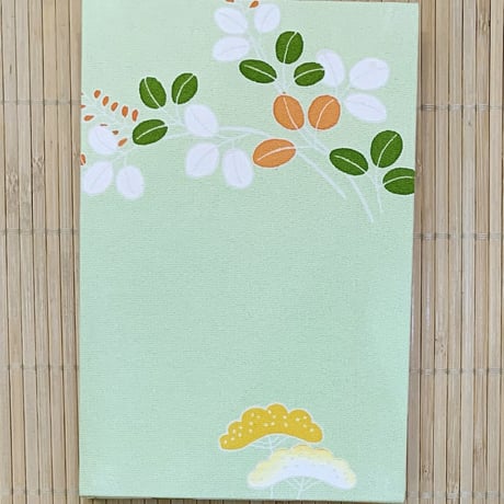 舞妓さんの衣装で作った世界にたった一つの御朱印帳（浅緑ー1/限定9）