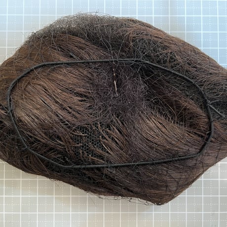 髷タイプのヘアピース【オーダー品：ダークブラウン】（簡易和装ヘアセット）