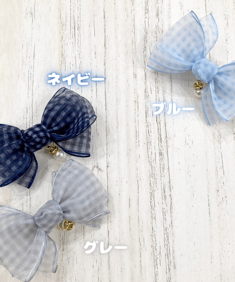 即納】＊ヘアアクセサリーチェック柄♡＊ R661 select | RiMarvie (リマ