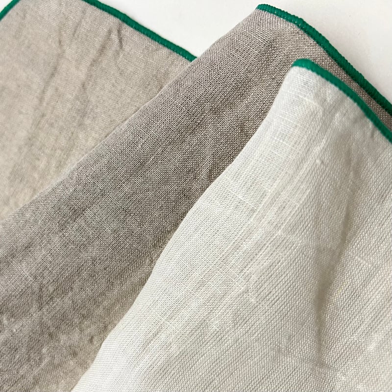 60リネンハンカチ(白) Lサイズ | UNEPLACESHOP