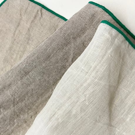 60リネンハンカチ(白)　ロングサイズ