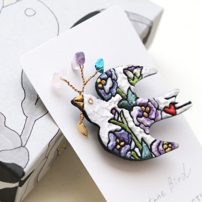Y様オーダー品 「Fortune bird」ブローチ | A PIECE OF PICTURE