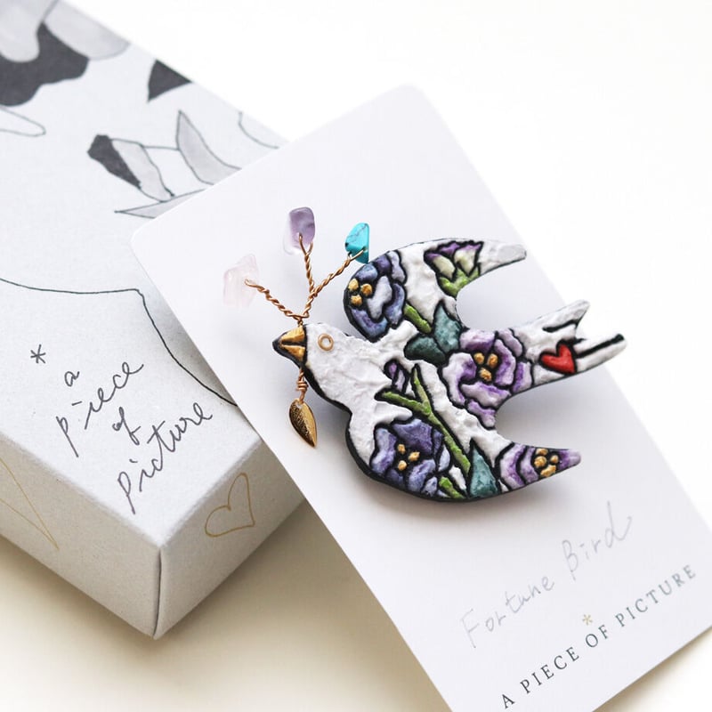 Y様オーダー品 「Fortune bird」ブローチ | A PIECE OF PICTURE