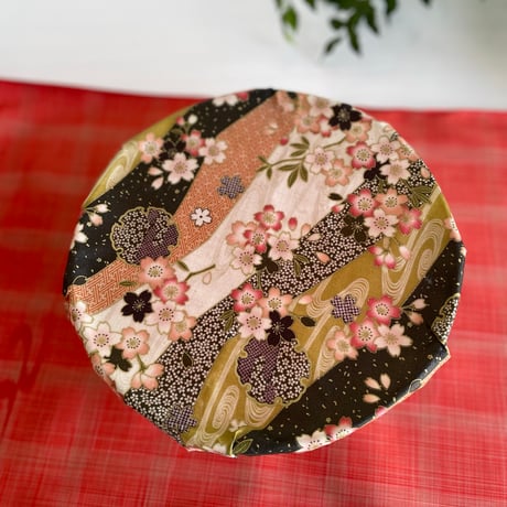 和柄ライン　抹茶桜　L蜜蝋ラップ