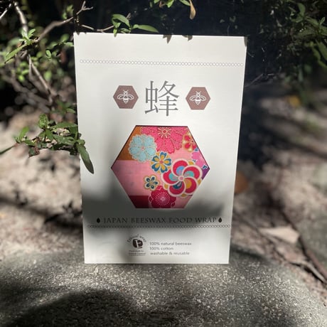 和柄ライン　桃市松　M 蜜蝋ラップ