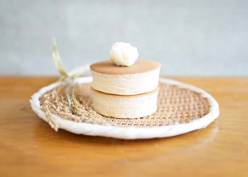 新潟県産米粉100%厚焼きホットケーキ／無添加／8枚セット（プレーン