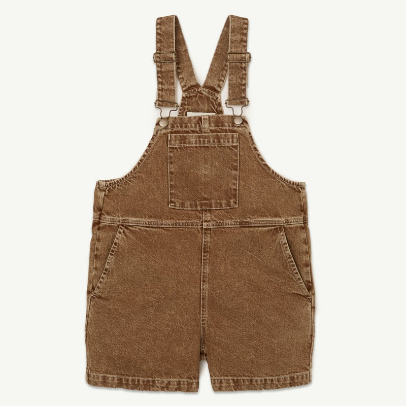 main story / Short Dungaree - Camel Stonewashed