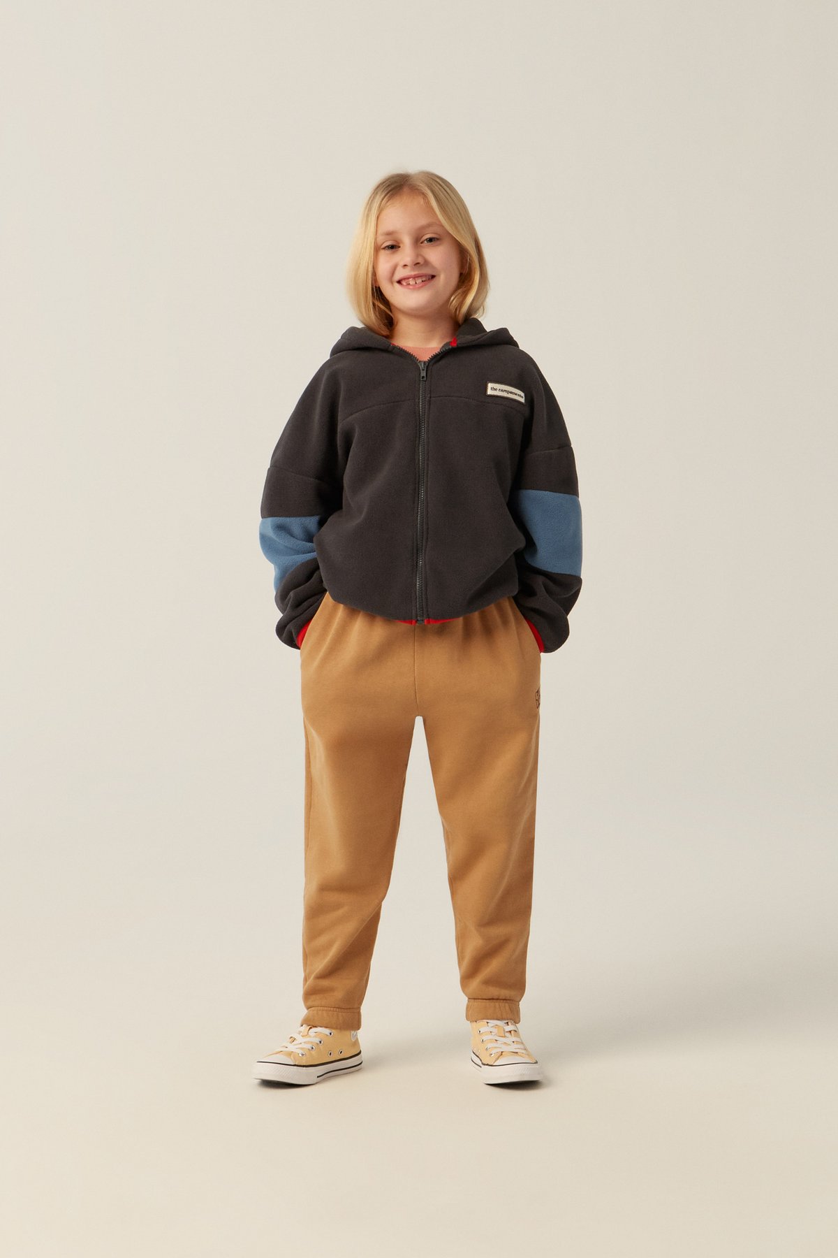 the campamento / COLOR BLOCK POLAR ZIPPED SWEAT